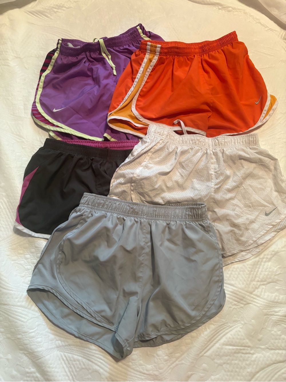 Nike Women’s Dri-FIT Running Shorts Bundle Lot of 5 Pack Size Small Athletic
